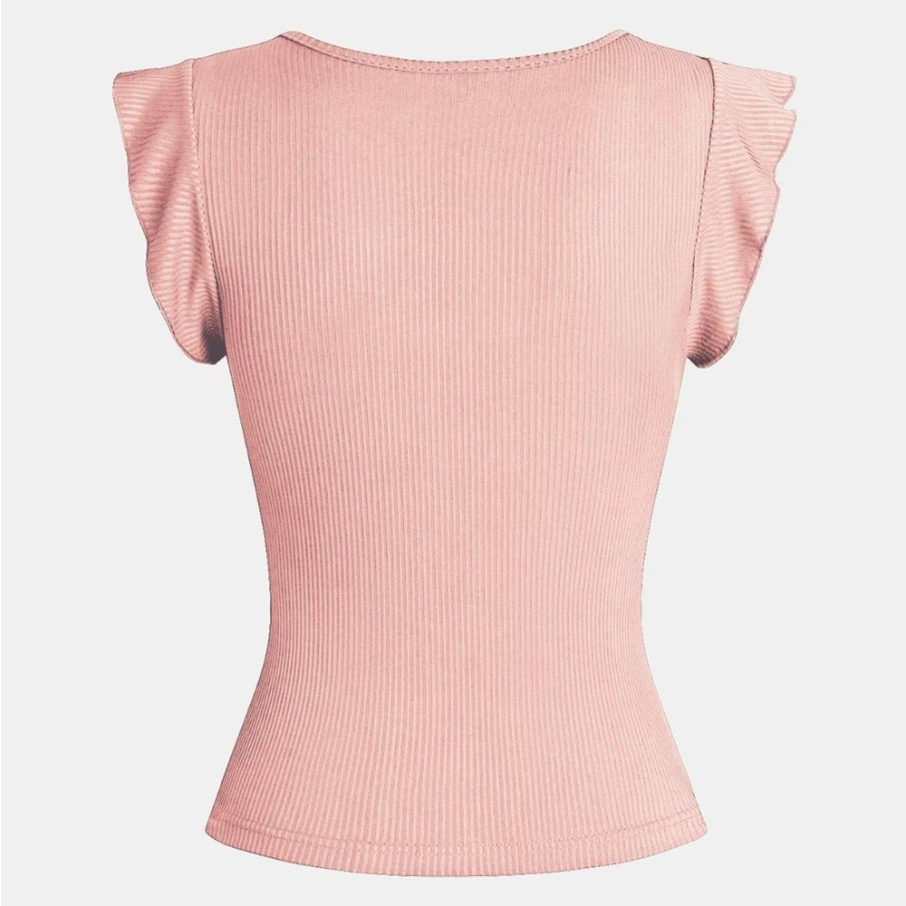 Ruffle Sleeve Tanktop🐰 - Picture 3 of 8